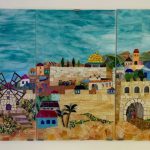 „ירושלים" — טריפטיכון פסיפס זכוכית: חומות העיר העתיקה, טחנת הרוח וכיפת הזהב